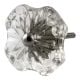Clear Square Glass Flower Cabinet Knob